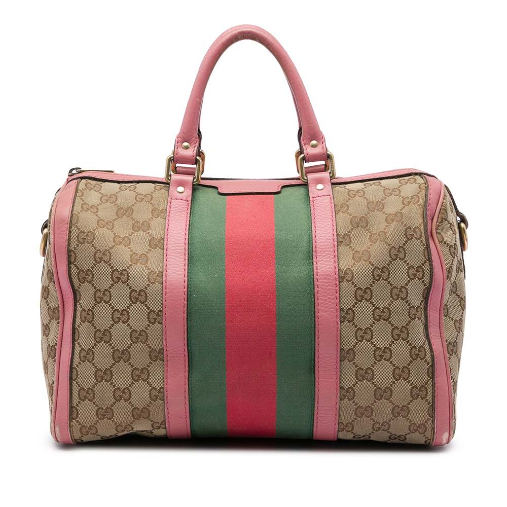 Gucci Vintage Web Boston Bag Gg Canvas #340996G77B